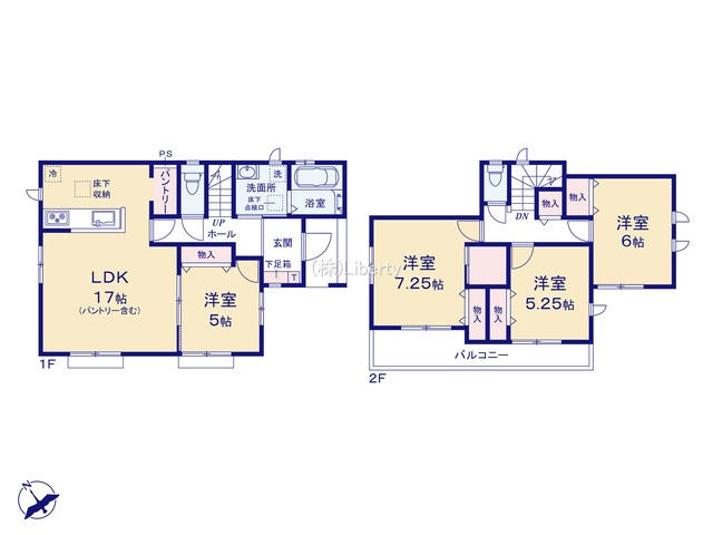 阿見町うずら野2丁目　新築戸建の間取り