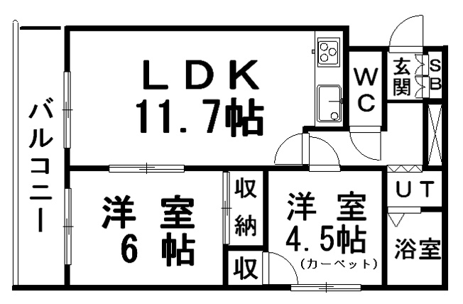 【間取り】 | ◆収益物件◆富士マンション浪花　411号室