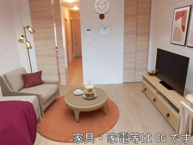 ヴェルドミールカシマⅡの居間・リビング|家具はイメージです