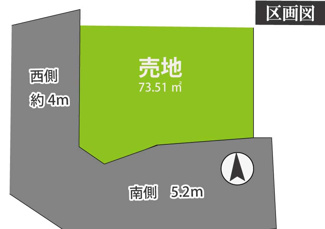【土地図】 | 都立大学1区画　土地 | 角地　陽当たり良好の１区画