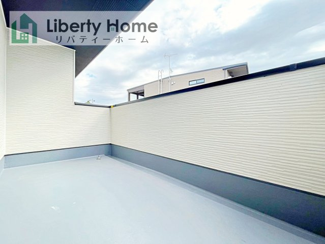 つくば市要4期　新築戸建　2号棟のバルコニー
