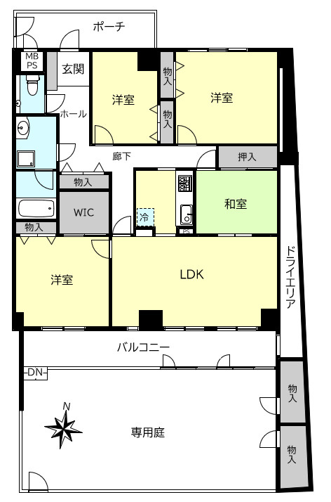 ライオンズマンション須磨妙法寺の間取り