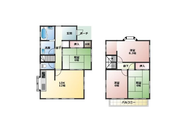 【間取り】 | 姫路市勝原区宮田　中古戸建 | ４LDK