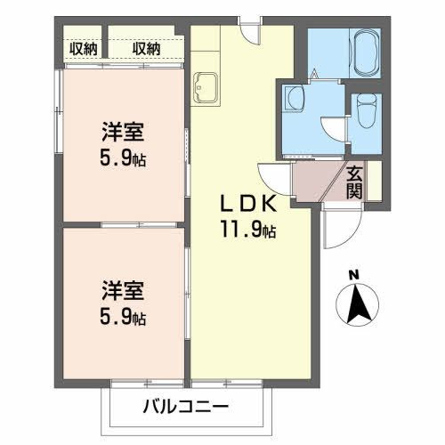 グランドハイツ中津川の間取り