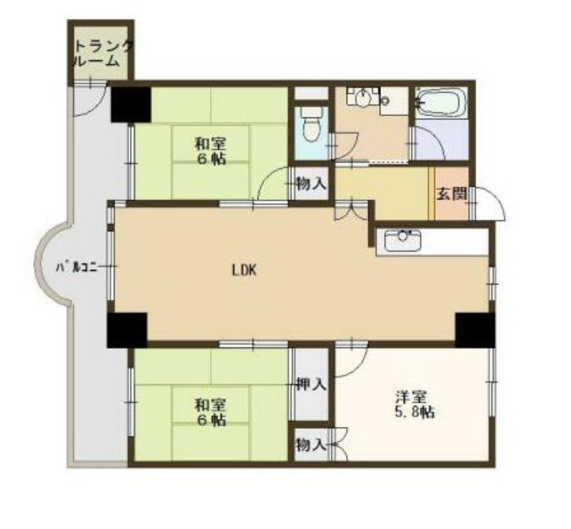 城西シティー彦和の間取り