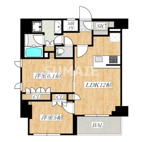 ザ・パークハビオ駒込の間取り|南向き・角部屋です☆