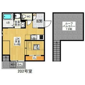 Grandtic伝馬町　名古屋市賃貸　仲介手数料無料の間取り