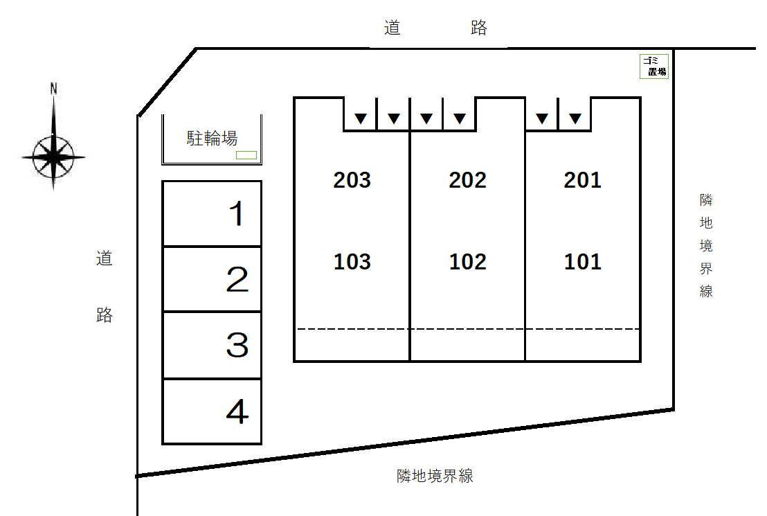 ボンヌ　シャンス　ｅの区画図