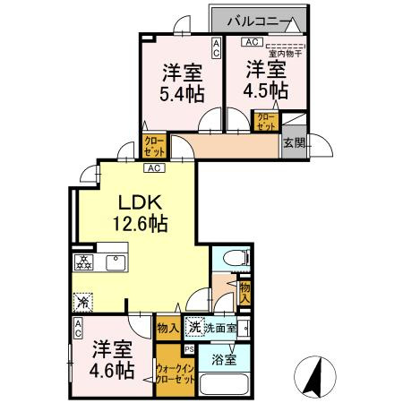 セレスティア江戸川Ⅱの間取り