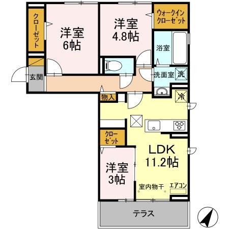 フォレストおおたか　Ⅱの間取り