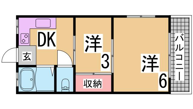 神戸市兵庫区上沢通６丁目の賃貸マンションの間取り