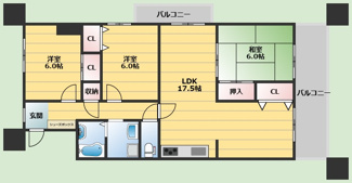 【間取り】 | ベルヴュー春日