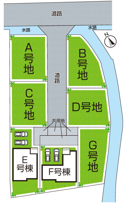 明石市二見町東二見　第1期　新築一戸建ての区画図|全7区画