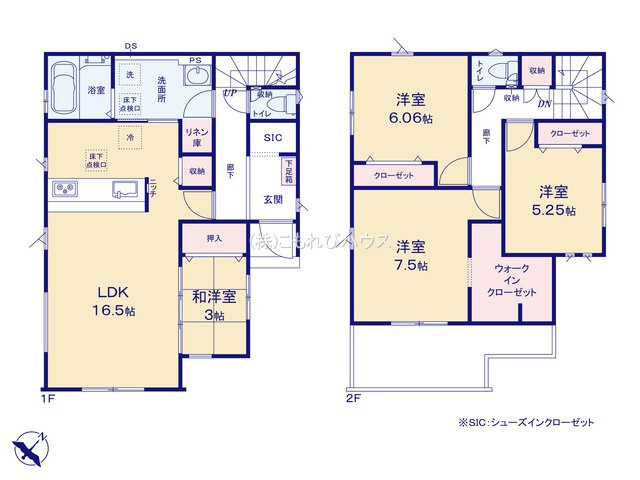 北本市東間　4期　新築一戸建て　グラファーレ　02の間取り|【全5棟・2号棟】北本市東間　4期　新築一戸建て　グラファーレ　02・4LDK・土地面積155.06m2・建物面積101.44m2