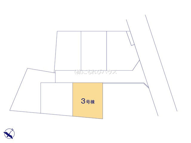 北本市東間　4期　新築一戸建て　グラファーレ　03の区画図|3号棟