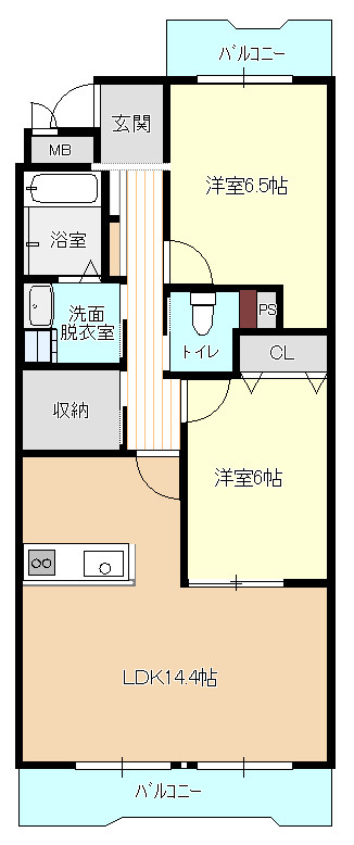 稲熊ビルの間取り|間取図です。