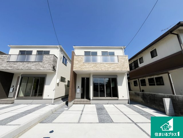 守山市岡町　第1期　新築一戸建ての外観|周辺は落ち着いた街並みの住宅地！子育てがしやすい住環境です！