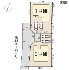 リーブルガーデン香芝市磯壁1丁目第5の区画図