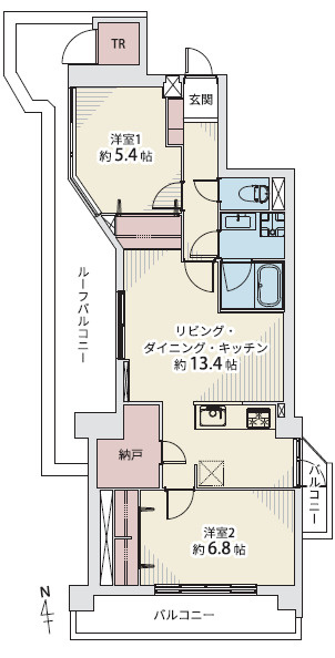 ライオンズマンション東白壁の間取り