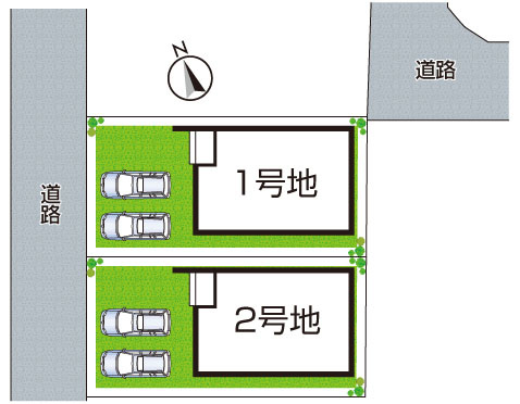 ★29(土)30(日)現地見学可能！★守山市岡町　全2邸の区画図|全2区