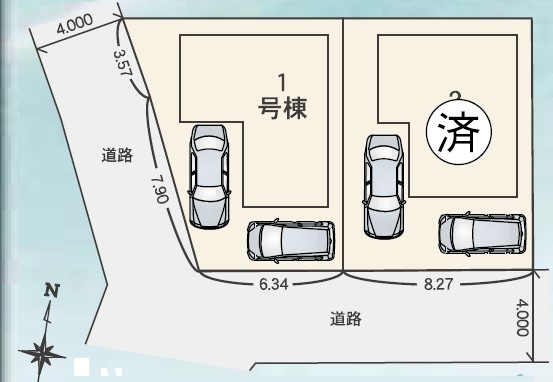 西東京市南町2丁目　新築一戸建　西武新宿線　田無の区画図