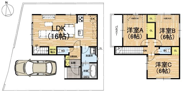 【間取り】 | S41263-5号地修学院