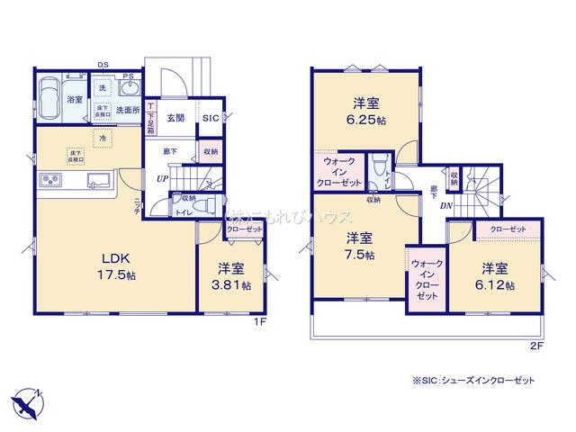 北本市東間　4期　新築一戸建て　グラファーレ　04の間取り|【全5棟・4号棟】北本市東間　4期　新築一戸建て　グラファーレ　04・4LDK・土地面積160.10m2・建物面積101.85m2