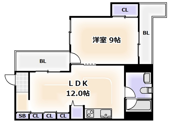 【間取り】 | アーバンフラッツ湊町