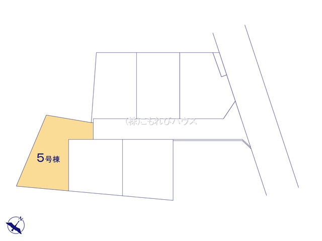 北本市東間　4期　新築一戸建て　グラファーレ　05の区画図|5号棟