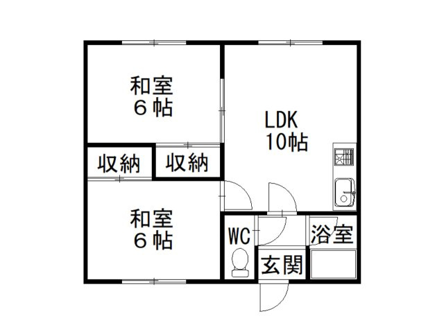 鳥取北3丁目　アパート2棟【あきさとマンションA・B】の間取り|※間取りは一例です