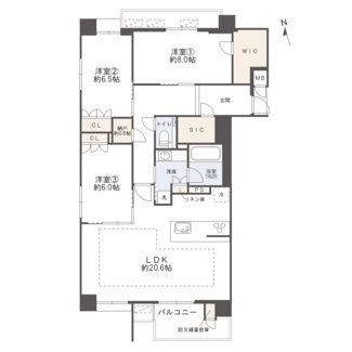 【間取り】 | レ・ジェイド帝塚山 | 【間取り】2階・南西角住戸☆専有面積100.21㎡の3LDK！！新築未入居物件☆彡