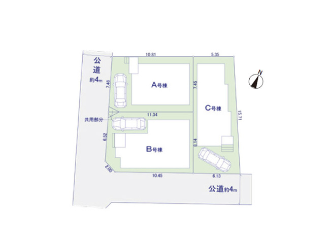 【区画図】 | 西東京市泉町6丁目　新築一戸建住宅　全3棟　(保谷店) | C号棟/落ち着いた住宅地に佇むZEH水準の省エネ住宅。※図面を基に作成しています。現況と異なる場合は現況を優先いたします。