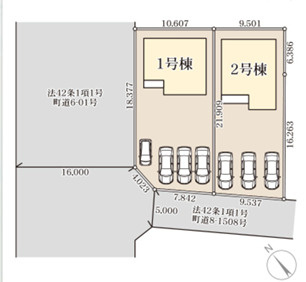 大洗町五反田　3期の区画図|区画図です。