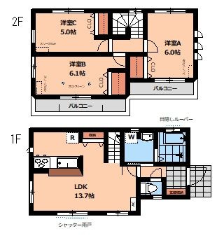 【間取り】 | 小川町１丁目戸建賃貸住宅