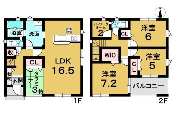 新築戸建　クレイドルガーデン曽我部町寺長縄手の間取り