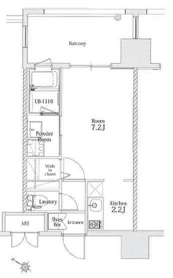 エンクレスト天神AVANTの間取り
