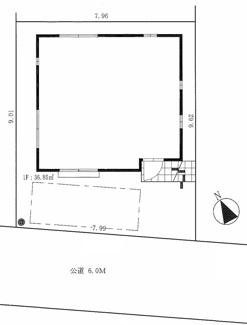 【区画図】 | 【仲介手数料無料！！】日野市石田1丁目　新築戸建て（全4棟）A号棟　3780万円