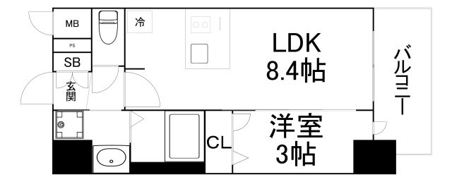 【間取り】 | プレサンス難波マジョリティ