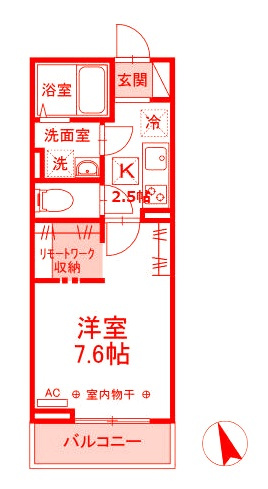 横浜市戸塚区上倉田町のアパートの間取り