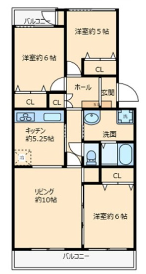 【間取り】 | 厚木そりだハイツ10号棟　中古マンション