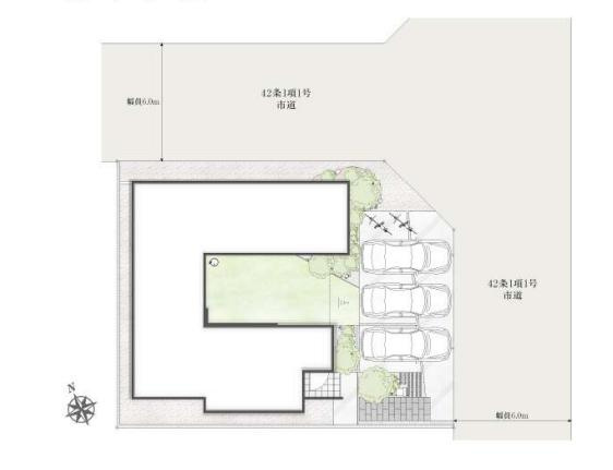 つくばみらい市紫峰ヶ丘4丁目　新築戸建の区画図