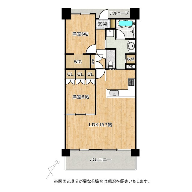 ファインレジデンス南草津　15Fの間取り
