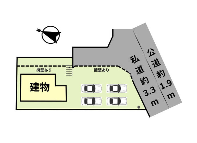 日立市小木津町　中古戸建の区画図
