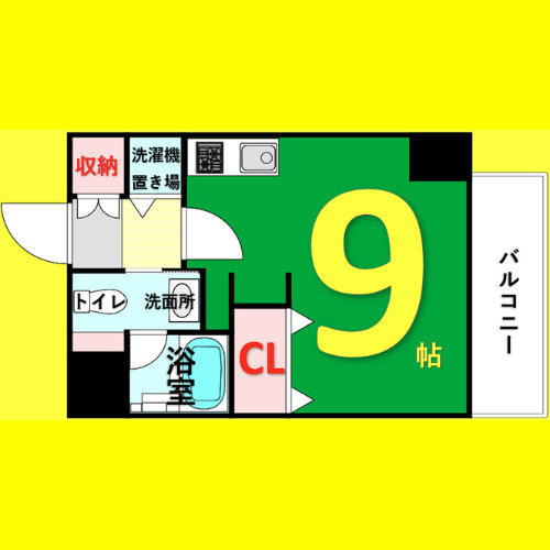 エグゼプレジオ　名古屋市賃貸　仲介手数料無料の間取り