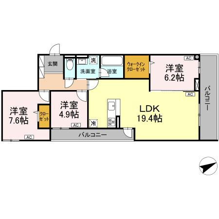 【間取り】 | D-residence稲城-ディーレジデンスイナギ-