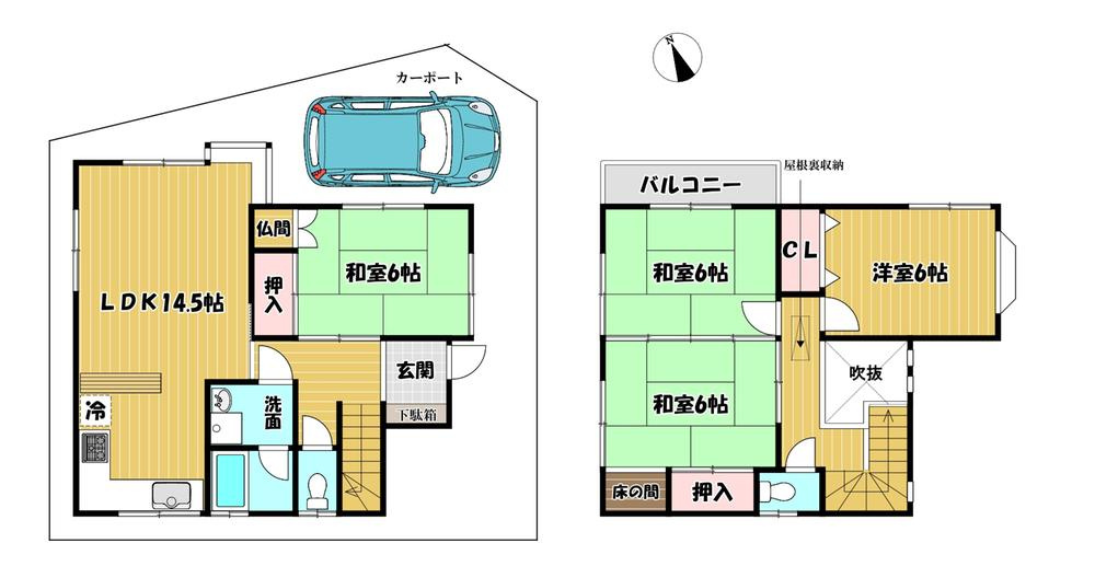 津田元町3丁目　中古一戸建ての間取り|間取り図はいかがですか？ご希望を叶える間取りですか？リビングの広さは？水回りの位置は？カウンターキッチン？など色々な情報が集約されています。弊社ではリフォームなどのご相談も承っております。
