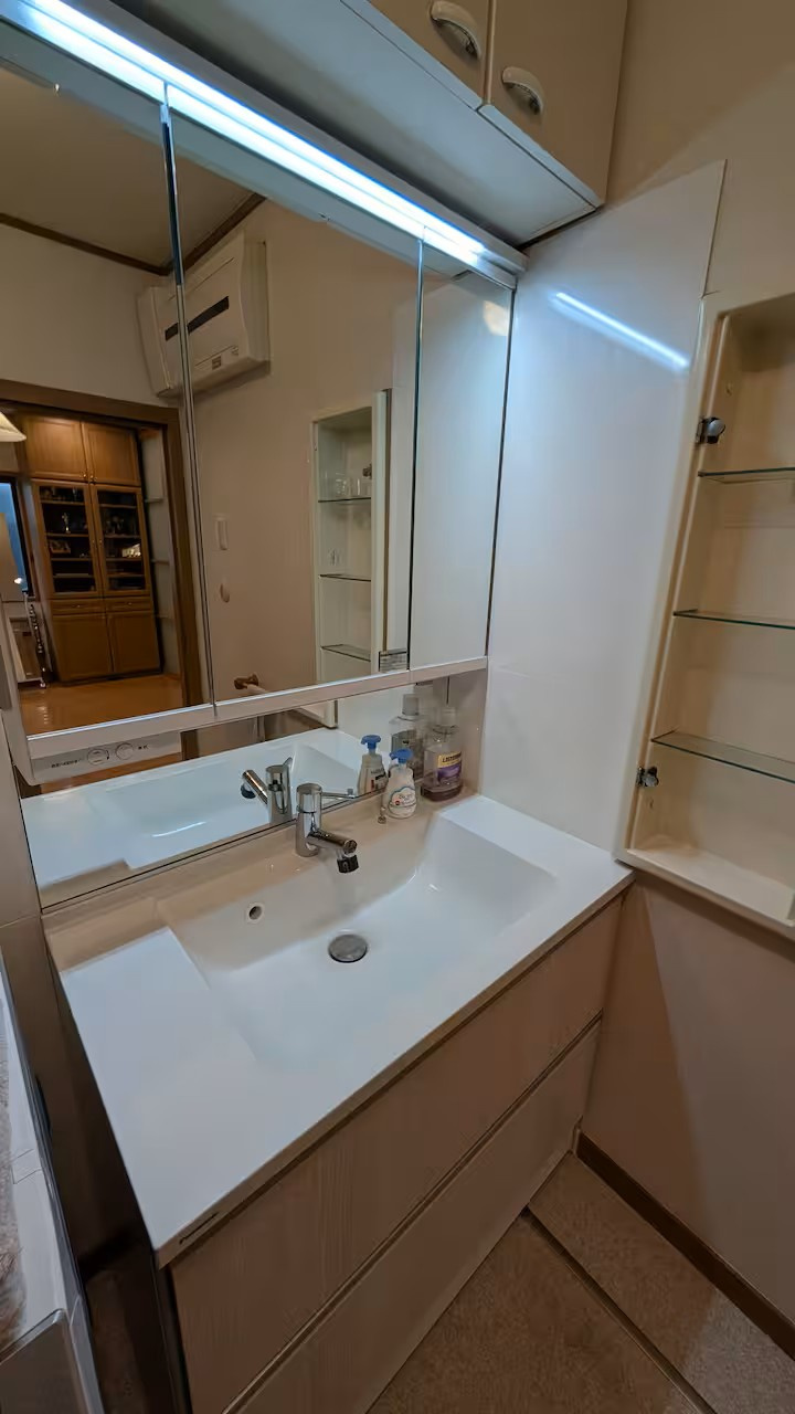 渋谷区東　中古戸建の独立洗面台