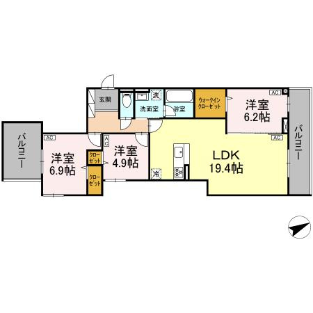 【間取り】 | D-residence稲城-ディーレジデンスイナギ-