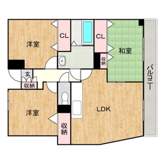 【間取り】 | ロイヤルパレス春日 | 3LDK