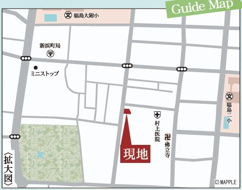新築戸建・新築建売　福島市松木町第2　福島第二小・福島第二中の地図